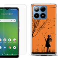 thumbnail image 1 of For Boost Mobile Summit 5G Shockproof Phone Case Cover with Tempered Glass Screen Protector, by OneToughShield - Autumn Leaf, 1 of 2
