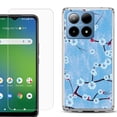 thumbnail image 1 of For Boost Mobile Summit 5G Shockproof Phone Case Cover with Tempered Glass Screen Protector, by OneToughShield - Blossom Sky, 1 of 2
