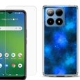 thumbnail image 1 of For Boost Mobile Summit 5G Shockproof Phone Case Cover with Tempered Glass Screen Protector, by OneToughShield - Cosmos/Stars, 1 of 2