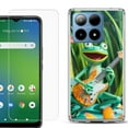 thumbnail image 1 of For Boost Mobile Summit 5G Shockproof Phone Case Cover with Tempered Glass Screen Protector, by OneToughShield - Frog Guitar, 1 of 2