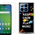 thumbnail image 1 of For Boost Mobile Summit 5G Shockproof Phone Case Cover with Tempered Glass Screen Protector, by OneToughShield - Keep Calm Music, 1 of 2