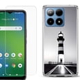 thumbnail image 1 of For Boost Mobile Summit 5G Shockproof Phone Case Cover with Tempered Glass Screen Protector, by OneToughShield - Lighthouse, 1 of 2