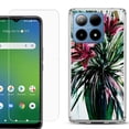 thumbnail image 1 of For Boost Mobile Summit 5G Shockproof Phone Case Cover with Tempered Glass Screen Protector, by OneToughShield - Lily, 1 of 2