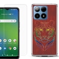 thumbnail image 1 of For Boost Mobile Summit 5G Shockproof Phone Case Cover with Tempered Glass Screen Protector, by OneToughShield - Night Tiger, 1 of 2