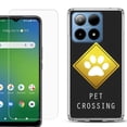 thumbnail image 1 of For Boost Mobile Summit 5G Shockproof Phone Case Cover with Tempered Glass Screen Protector, by OneToughShield - Pet Crossing, 1 of 2