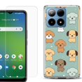 thumbnail image 1 of For Boost Mobile Summit 5G Shockproof Phone Case Cover with Tempered Glass Screen Protector, by OneToughShield - Puppies, 1 of 2