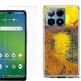 thumbnail image 1 of For Boost Mobile Summit 5G Shockproof Phone Case Cover with Tempered Glass Screen Protector, by OneToughShield - Sunset, 1 of 2