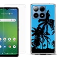 thumbnail image 1 of For Boost Mobile Summit 5G Shockproof Phone Case Cover with Tempered Glass Screen Protector, by OneToughShield - Tropical Summer, 1 of 2