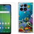 thumbnail image 1 of For Boost Mobile Summit 5G Shockproof Phone Case Cover with Tempered Glass Screen Protector, by OneToughShield - Underwater, 1 of 2