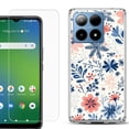 thumbnail image 1 of For Boost Mobile Summit 5G Shockproof Phone Case Cover with Tempered Glass Screen Protector, by OneToughShield - Winter Season, 1 of 2