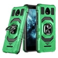 thumbnail image 1 of For Boost SCHOK Volt SV55 Case Shockproof Ring Stand Built In Megnat Phone Cover With Free Tempered Glass Screen Protector - Green, 1 of 5