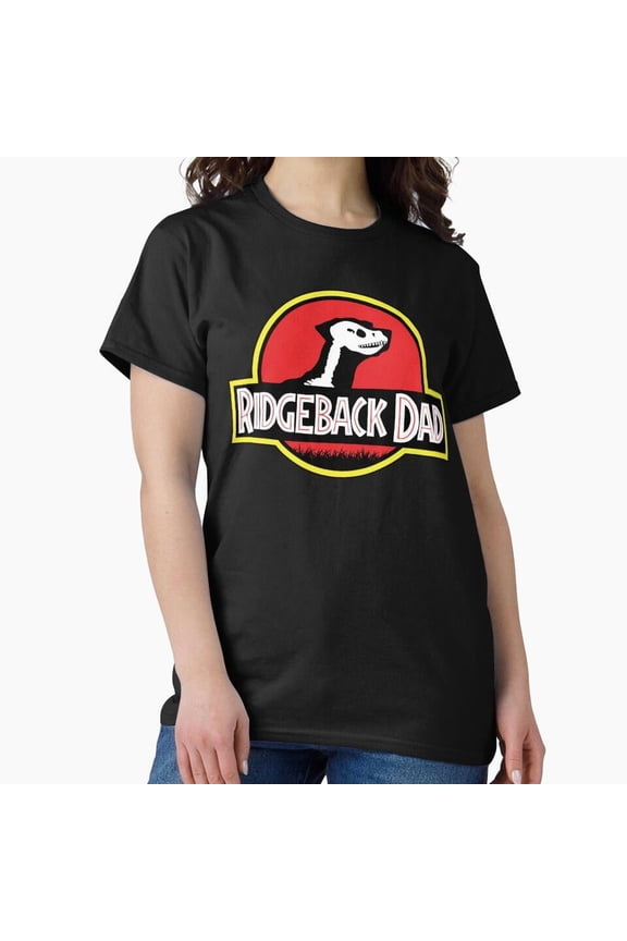 For Bright Background Jurassic Rhodesian Ridgeback Dad H34389 Unisex T-Shirt, Up to 5XL Available