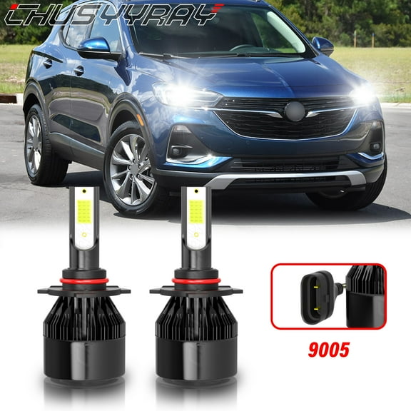 For Buick Encore 2013 2014 2015 2016 2017-2022 9005 HB3 LED High Beam Headlight Bulbs Kit 6000K White 2x