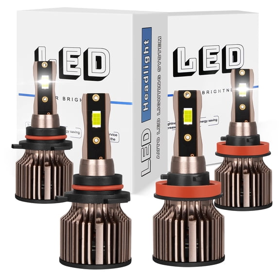 For Buick Encore 2013-2020 4x LED Headlight Bulbs Combo Kit 6000K White