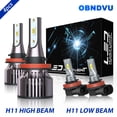 thumbnail image 1 of For Buick LaCrosse 2005-2013 LED Headlight Bulbs Replacement High Low Beam 6000K White, 1 of 16