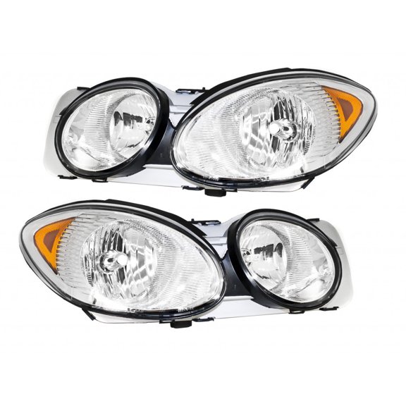 For Buick LaCrosse Headlight Assembly 2005 2006 2007 Pair Driver and Passenger Side For GM2518142 | 25942066