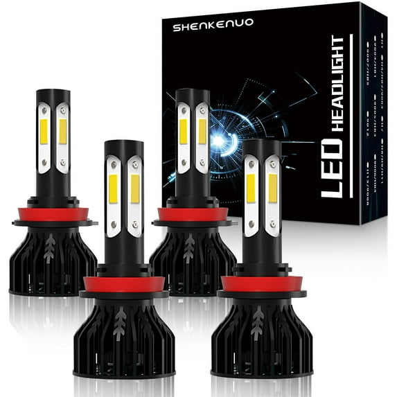 For Buick Lacrosse 2005-2013 LED Headlight Bulbs H9 High Beam + H11 Low Beam 4pc