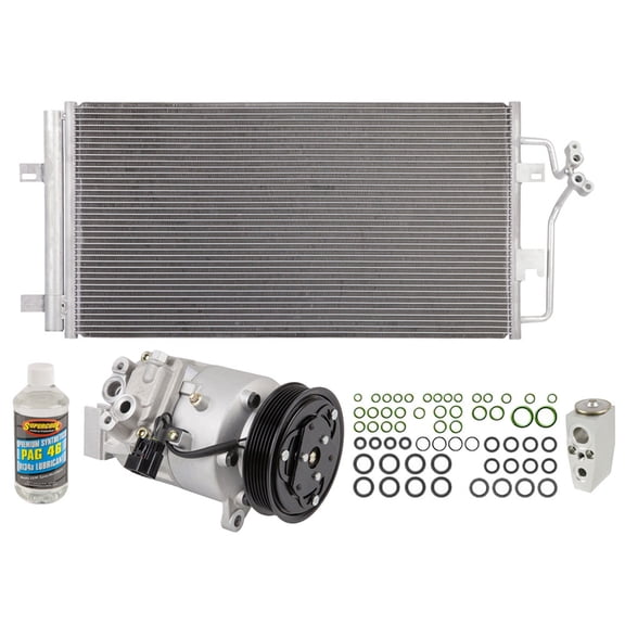 For Buick Lucerne 2009 2010 2011 AC Compressor w/ A/C Condenser & Repair Kit - BuyAutoParts