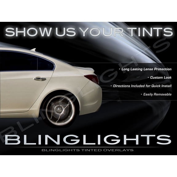 For Buick Regal Tinted Tail Light Lamp Overlays Kit Smoked Protection Film