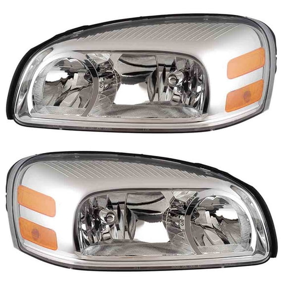 For Buick Terraza Chevy Uplander Pontiac Montana Pair Headlights - BuyAutoParts