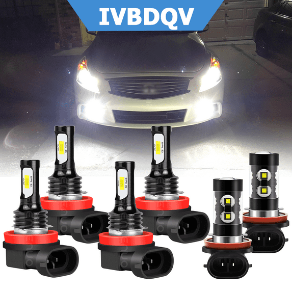 For Buick Verano 2012-2017 LED Headlights Combo 6x H11 Bulb High Low Beam+Fog Light Kits 6000K White