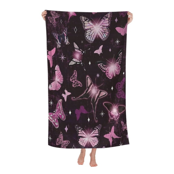 For Butterfly Lovers Bath Towel Soft and Highly Absorbent for Adults