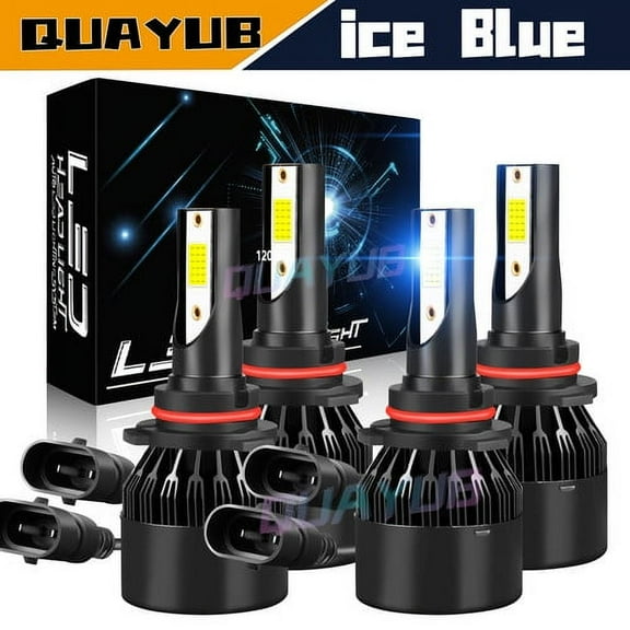 For C5 1997-2004 4x Ice Blue LED High/Low Beam 9005 9006 Headlight Bulbs