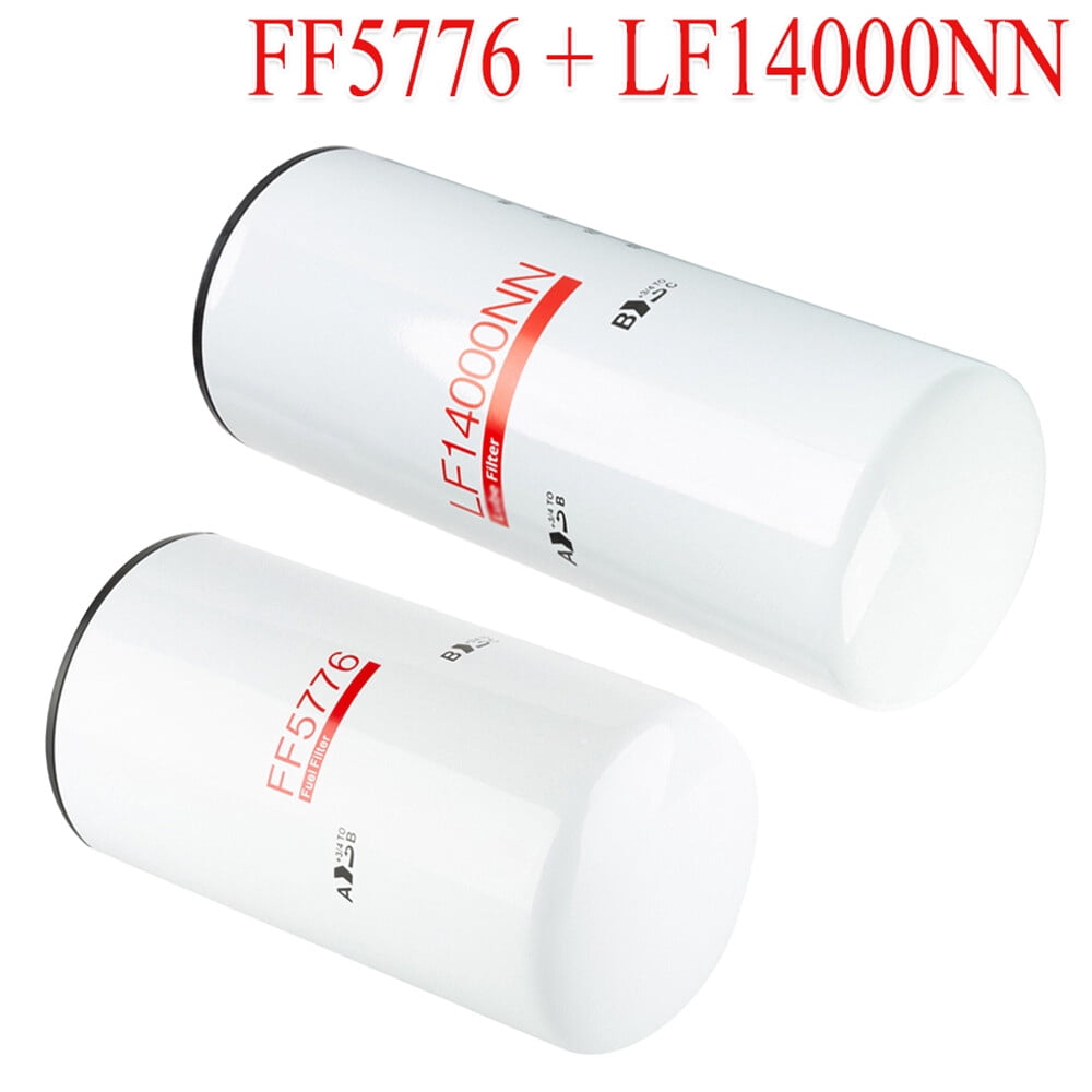 For CUMMINS ISX15 OIL CHANGE KIT LF14000NN, FF5776, Filter Kit 2Pcs