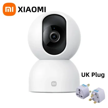 For CXSMXC Mi Smart Camera 2 PTZ 360 Degree 1440P WiFi CCTV IP Webcam 2.4GHz 5GHz Low Light Full Color Home Baby Security Monitor (UK Plug)