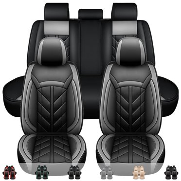 SeatCoverShop Waterproof Front Bench Seat Cover - Gray/Black, High Back, Full Size Truck (F-Series)