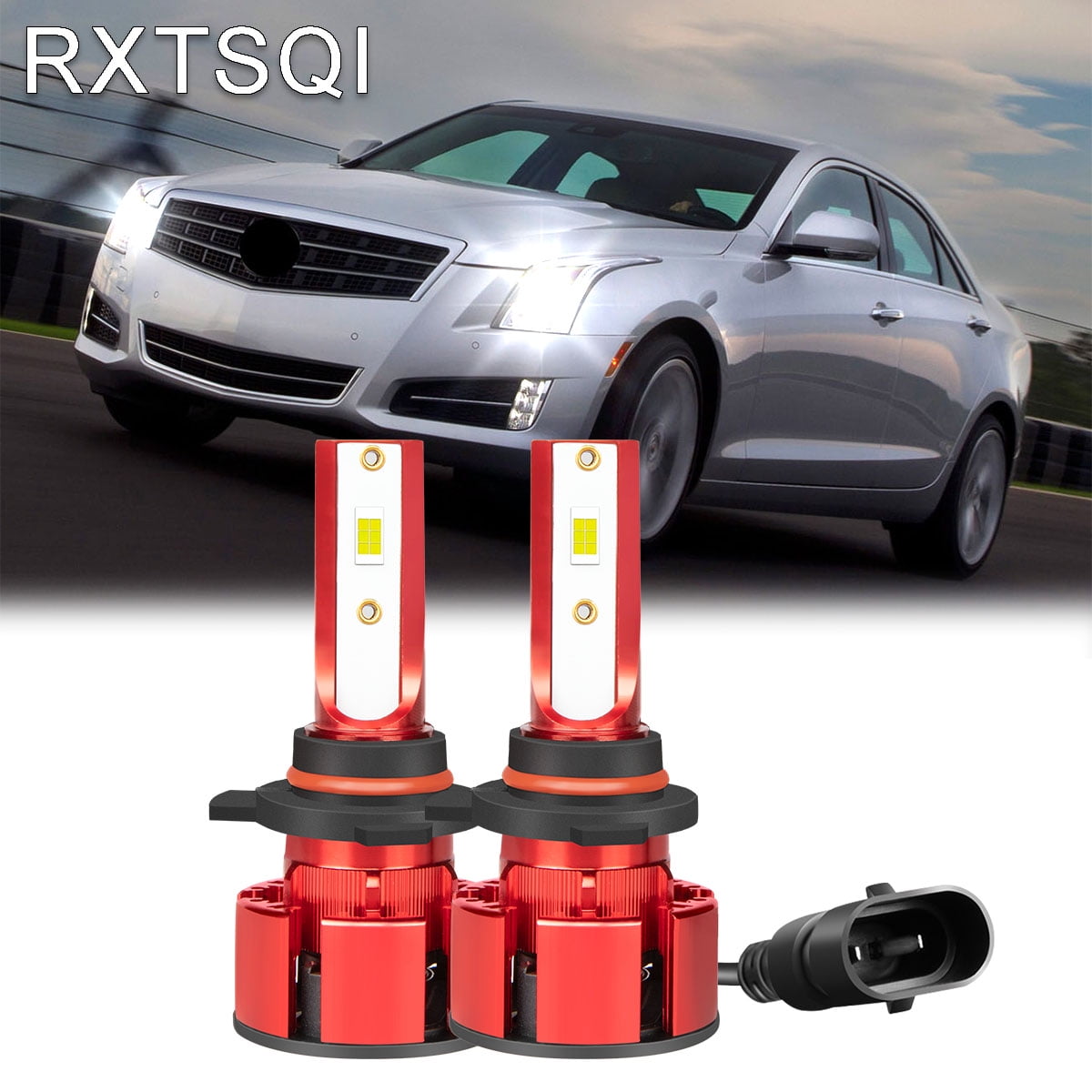 For Cadillac ATS 20132019 2x 9012/HIR2 LED Headlight High/Low Beam
