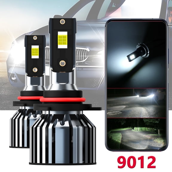 For Cadillac ATS 2013-2019,9012 LED Headlight Bulbs 6500K White Automotive Bulb,Pack of 2