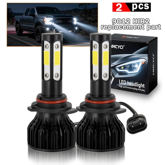 For Cadillac ATS 2013-2019 LED Headlight Bulbs 2PCS 9012 High/Low Beam Replacement Kit