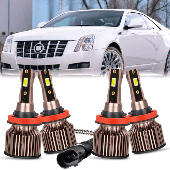 For Cadillac CTS 2006-2013 Combo 6500K LED Headlight Bulbs High Low Beam