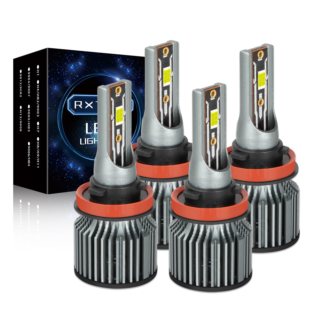 For Cadillac CTS 2008 2009 2010 2011 2012 2013 2014 LED Headlight Bulbs H11  High Beam + H11 Low Beam 4pcs,q8