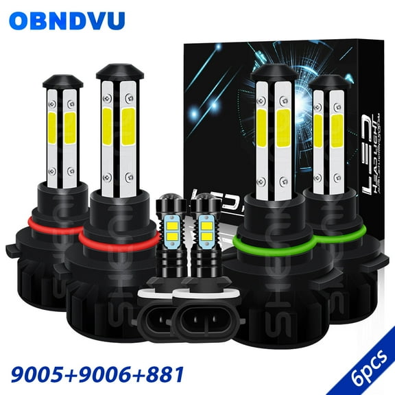 For Cadillac Eldorado 1992-2002 LED Headlight Fog Light Bulbs Combo Kit 6000K Ultra White 6pcs