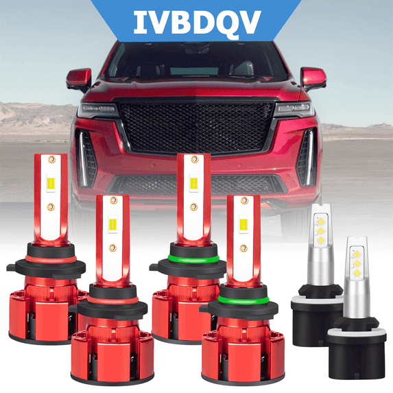 For Cadillac Escalade 2002 LED Headlight Bulbs 9005 High 9006 Low Beam + 880 Fog Light Bulbs Kit 6Pcs
