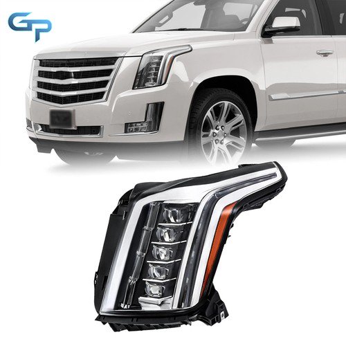 For Cadillac Escalade 2015-2020 Headlights Assembly LED Clear Lens LH Side Black