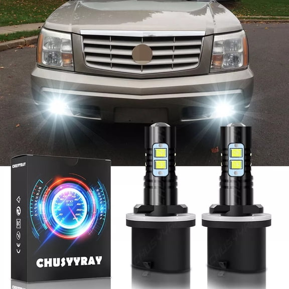 For Cadillac Escalade EXT 2002-2006 2Pcs 880 LED Fog Light Bulbs 6000K White