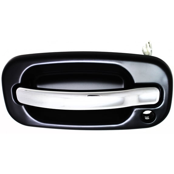 For Cadillac Escalade EXT Door Handle 2002 - 2006 Exterior | Front Driver Side Chrome Lever | Black Housing | GM1310187 | 15745149