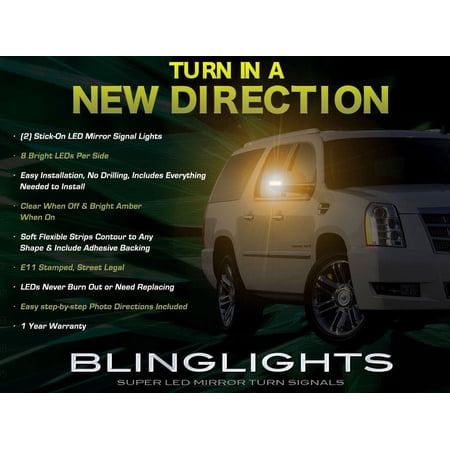 For Cadillac Escalade LED Side View Mirror Turnsignals Lights Turn Signals Lamps Mirrors Signalers LEDs