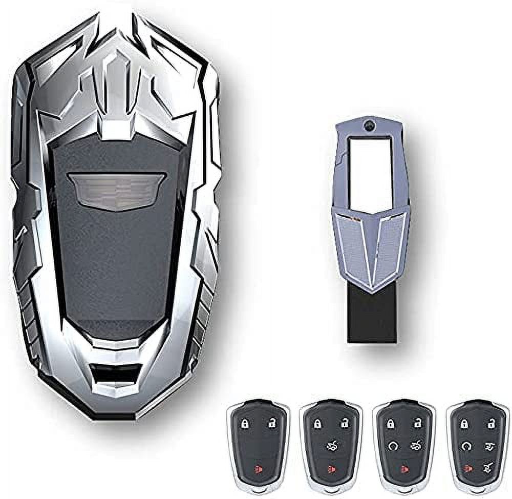 Cover Portachiavi In TPU Per Cadillac CTS SRX XT5 ATS STS CT6 (2015-2019) – Custodia Protettiva Nera Con Bracciale E Anello Oro, Protezione 360°