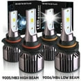 thumbnail image 1 of For Cadillac SRX 2004 2005 2006 2007 2008 2009 Led Headlight Bulbs 9006 9005 High&Low Beam White 4pcs, 1 of 13