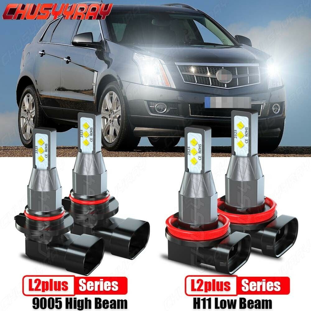 For Cadillac Srx 20102016 9005+H11 LED Headlight Light Bulbs HiLo