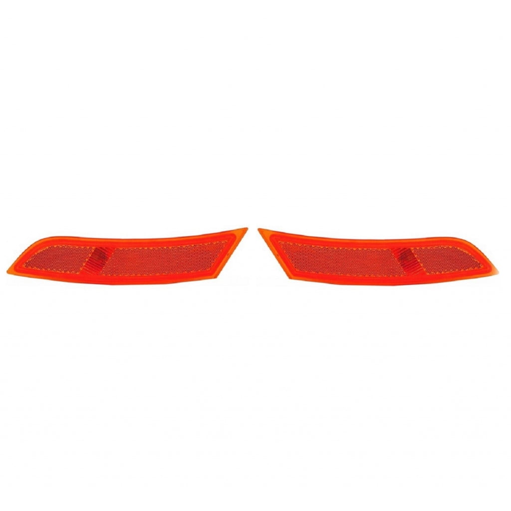VIPMOTOZ Amber LED Side Marker Lights For 2013-2017 Cadillac XTS – Clear Lens, Chrome Housing, Plug & Play