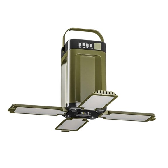 For Camping And Emergencies, Solar Powered Portable Folding Lantern Functions As An Outdoor Led Searchlight With Built In Solar Panel