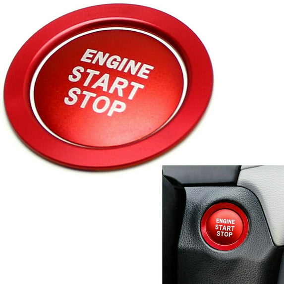 For Camry For Tacoma For Prius Red Engine Start/Stop Push Start Cover & Ring