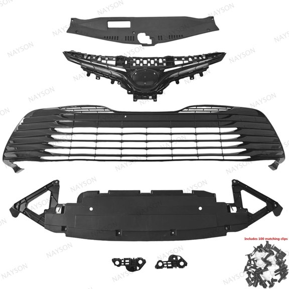 For Camry LE 2018-20 Bumper Grille/Front Mesh/Bracket/lower Panel/Radiator Cover