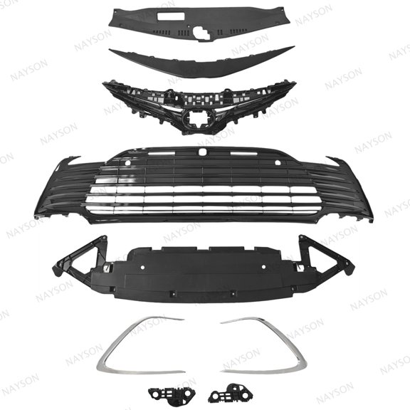For Camry LE 2021-24 Bumper Upper Grille/Lower Mesh/Trim Molding/Radiator Cover