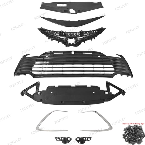For Camry LE 2021-24 Bumper Upper Grille/Lower Mesh/Trims/Radiator Panel/Bracket